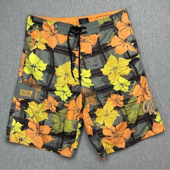 Ocean & Earth Other - Ocean & Earth Orange Yellow Floral Swim Board Shorts